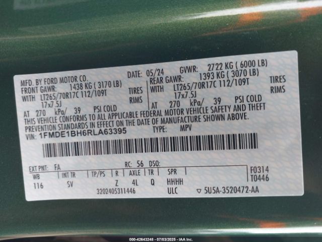 2024 FORD BRONCO 1FMDE1BH6RLA63395 Photo 8