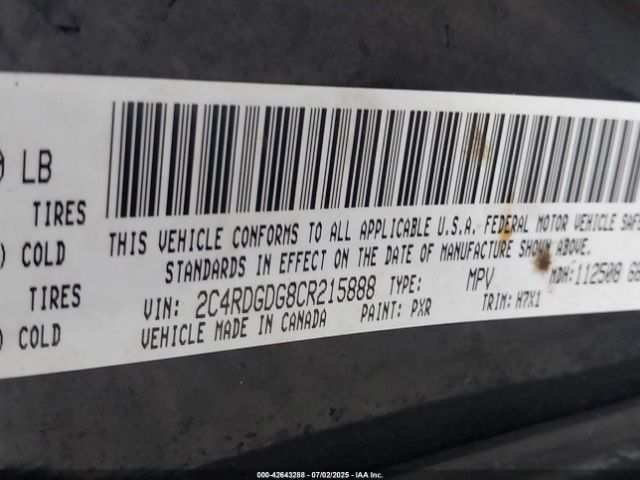 2012 DODGE GRAND CARAVAN 2C4RDGDG8CR215888 Photo 8