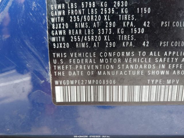 2021 VOLKSWAGEN ID.4 WVGDMPE27MP008906 Photo 8