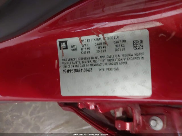 Buick lea 2015 1G4PP5SK6F4168423 Image 9