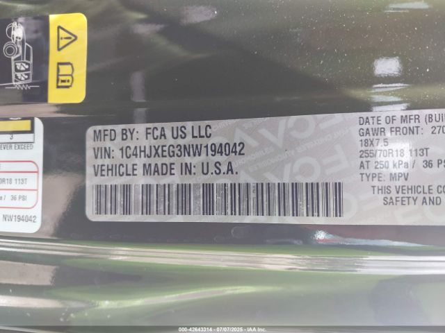 2022 JEEP WRANGLER UNLIMITED 1C4HJXEG3NW194042 Photo 8
