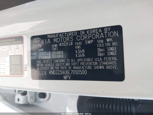 KNDJ23AU6L7010500 KIA mpi nu