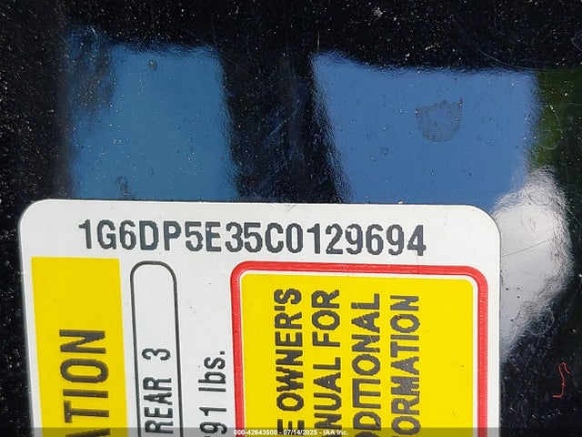 2012 CADILLAC CTS 1G6DP5E35C0129694 Photo 8