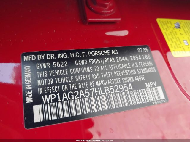 2017 PORSCHE MACAN WP1AG2A57HLB52954 Photo 8