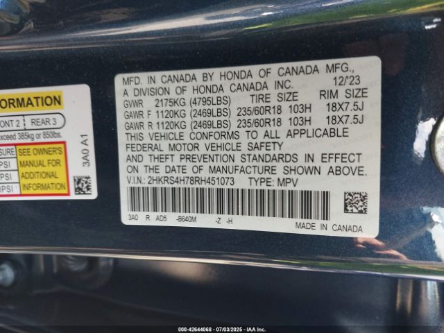 2024 HONDA CR-V 2HKRS4H78RH451073 Photo 8