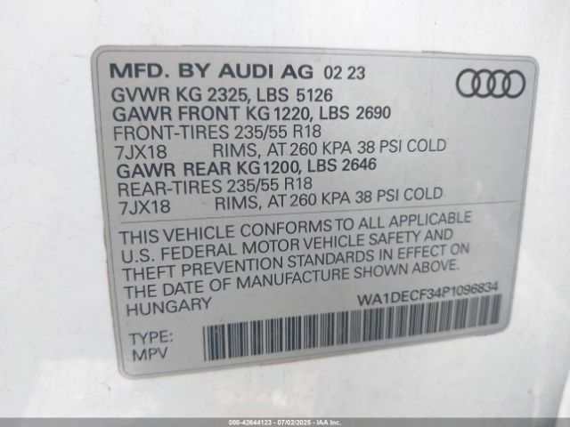 2023 AUDI Q3 WA1DECF34P1096834 Photo 8