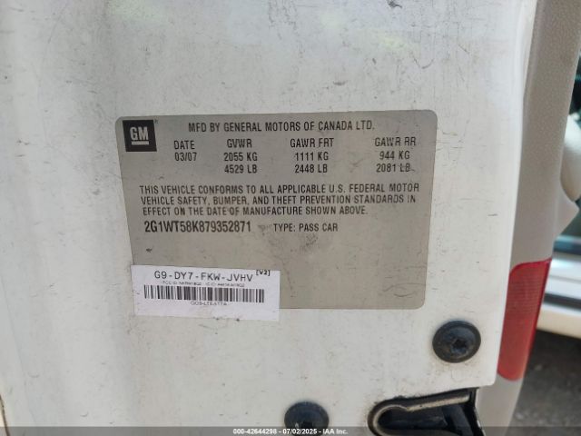 2007 CHEVROLET IMPALA 2G1WT58K879352871 Photo 8