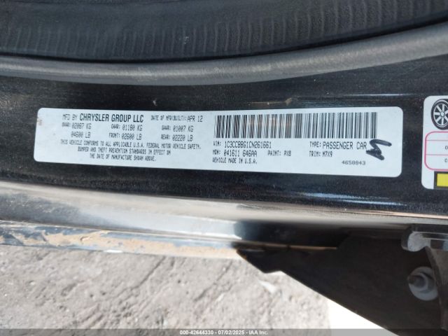 2012 CHRYSLER 200 1C3CCBBG1CN261661 Photo 8