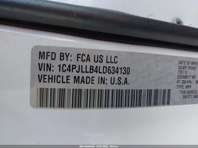 Jeep 2020 2020 1C4PJLLB4LD634130 Image 9