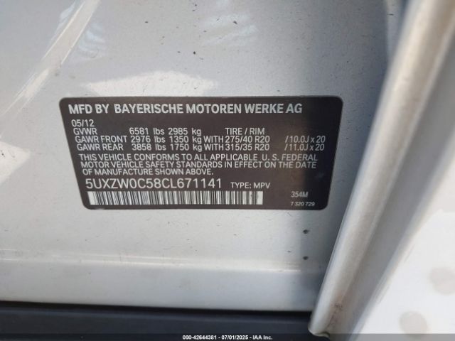 2012 BMW X5 5UXZW0C58CL671141 Photo 8