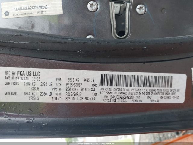 2016 JEEP COMPASS 1C4NJCEA2GD648240 Photo 8
