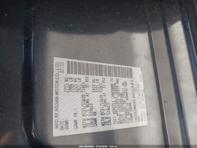 2014 NISSAN PATHFINDER 5N1AR2MNXEC605981 Photo 8