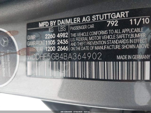2011 MERCEDES-BENZ E 350 WDDHF5GB4BA364902 Photo 8