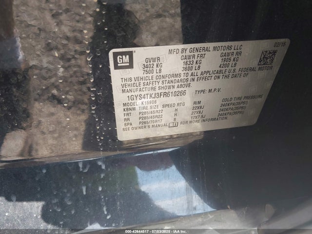 2015 CADILLAC ESCALADE ESV 1GYS4TKJ3FR610266 Photo 8