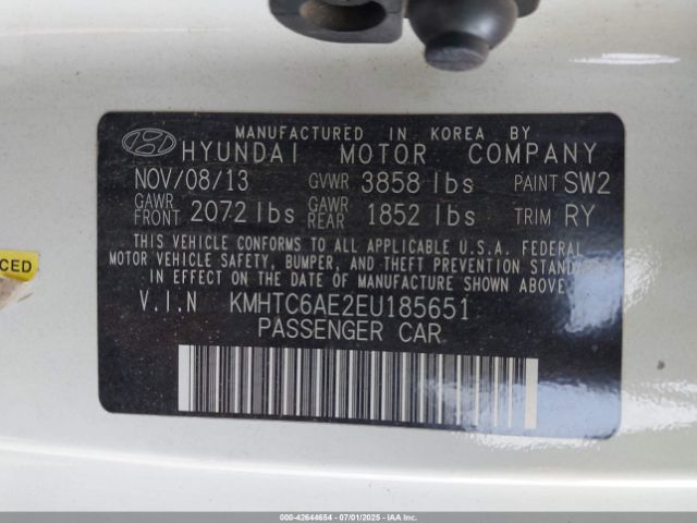 2014 HYUNDAI VELOSTER KMHTC6AE2EU185651 Photo 8