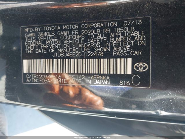 2013 TOYOTA COROLLA JTDBU4EE2DJ122478 Photo 8
