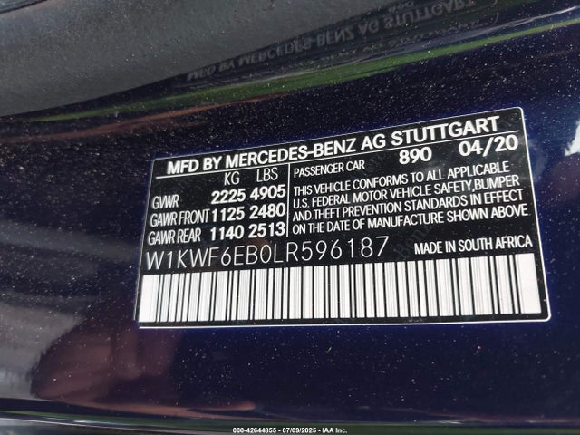 W1KWF6EB0LR596187 Mercedes-Benz m276