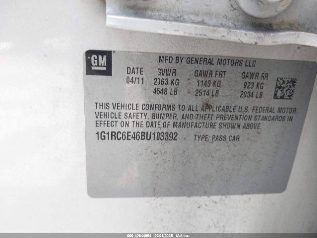 2011 CHEVROLET VOLT 1G1RC6E46BU103392 Photo 8