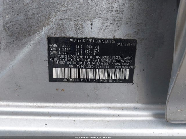4S3GTAS60K3748018 Subaru Impreza