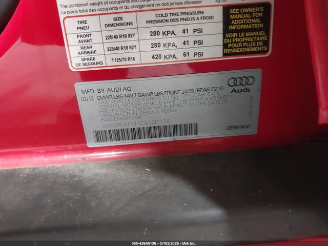 2012 AUDI A3 WAUPEAFM1CA120174 Photo 8
