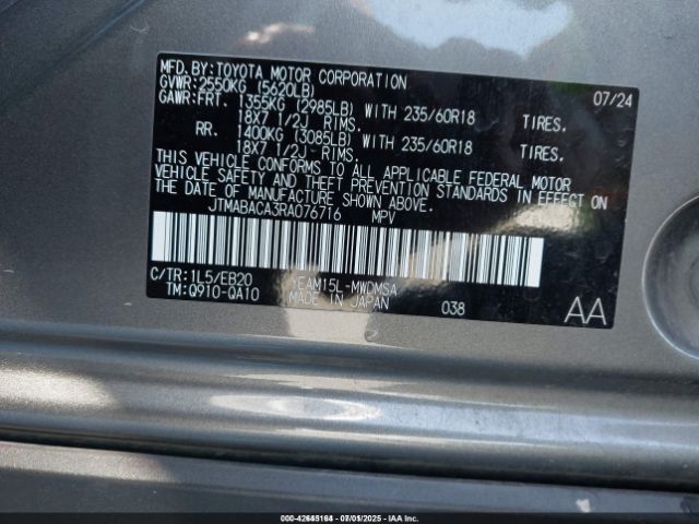 2024 TOYOTA BZ4X JTMABACA3RA076716 Photo 8