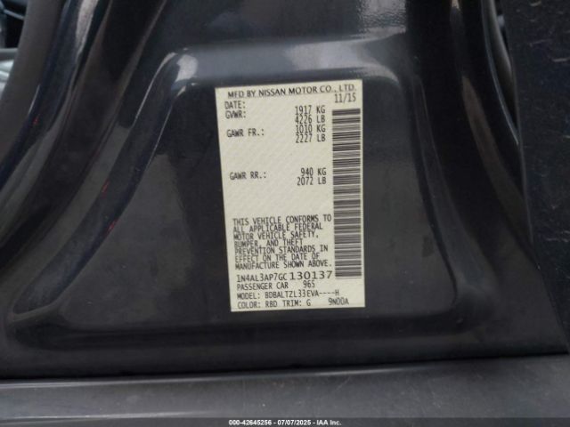 2016 NISSAN ALTIMA 1N4AL3AP7GC130137 Photo 8