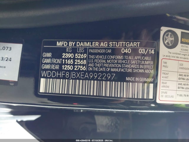 2014 Mercedes-benz E 350 4matic მანქანა იყიდება აუქციონზე, vin: WDDHF8JBXEA992297, აუქციონის ნომერი: 42645316