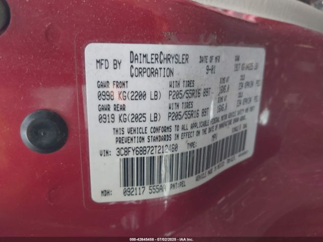 2002 CHRYSLER PT CRUISER 3C8FY68B72T212460 Photo 8