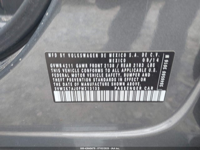3VW2K7AJ0FM213133 Volkswagen Jetta