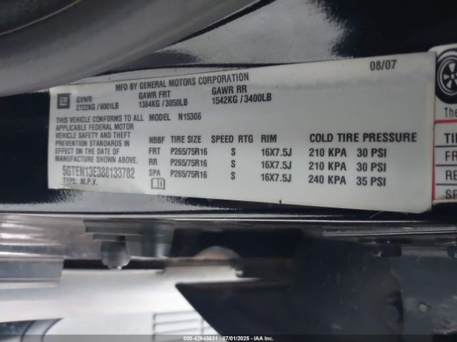 2008 HUMMER H3 SUV 5GTEN13E388133782 Photo 8