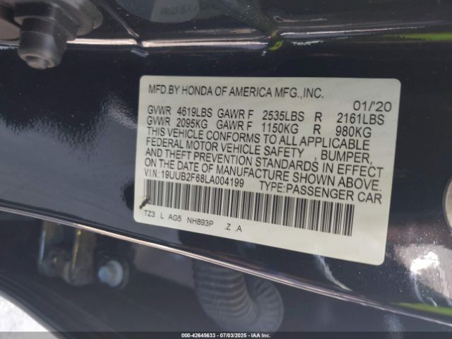 2020 ACURA TLX 19UUB2F68LA004199 Photo 8