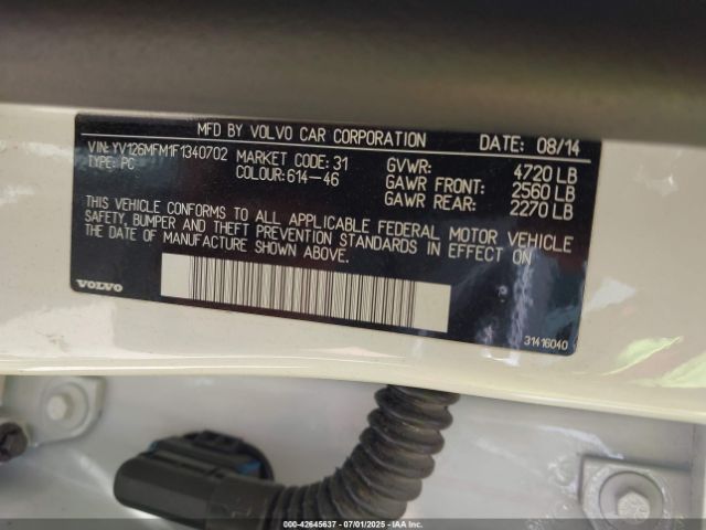 2015 VOLVO S60 YV126MFM1F1340702 Photo 8