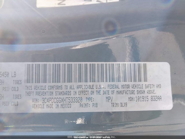 Dodge 2017 2017 3C4PDCGGXHT533320 Image 9