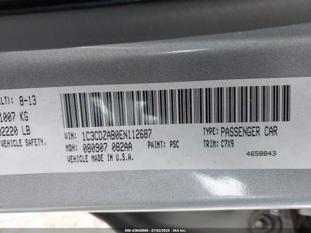 Dodge Avenger 2014 1C3CDZAB0EN112687 Image 9