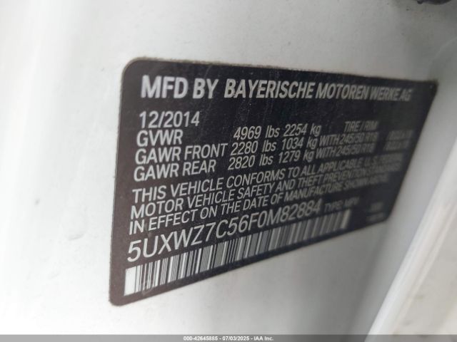 2015 BMW X3 5UXWZ7C56F0M82884 Photo 8