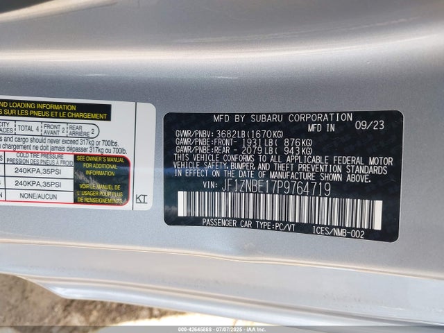 JF1ZNBE17P9764719 Toyota na