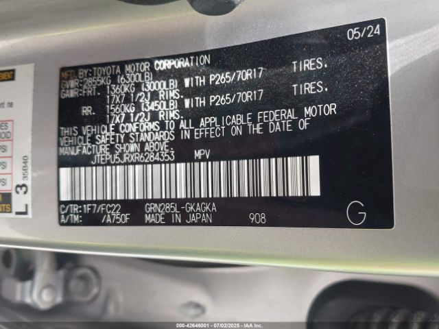 2024 TOYOTA 4RUNNER JTEPU5JRXR6284353 Photo 8