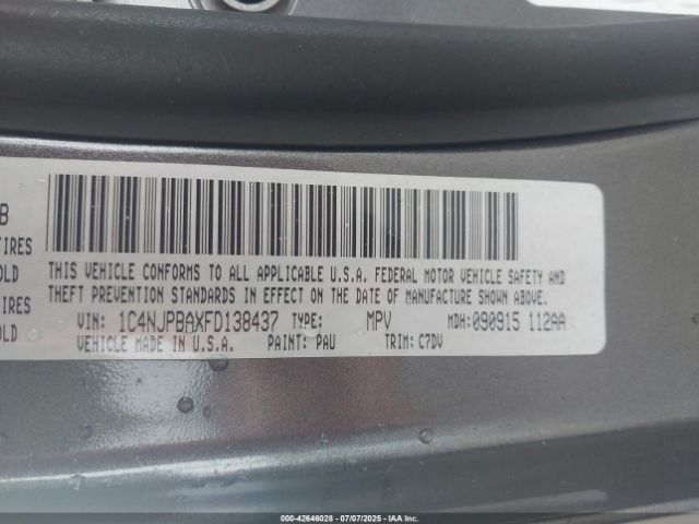 2015 JEEP PATRIOT 1C4NJPBAXFD138437 Photo 8