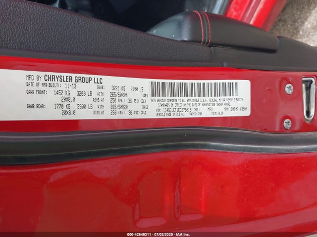 Dodge 2014 2014 1C4SDJCT1EC279019 Image 9