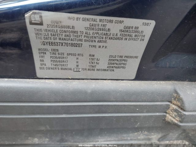 2007 CADILLAC SRX 1GYEE637X70180207 Photo 8
