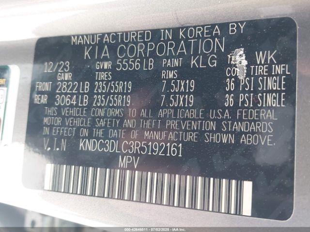KNDC3DLC3R5192161 KIA 2024