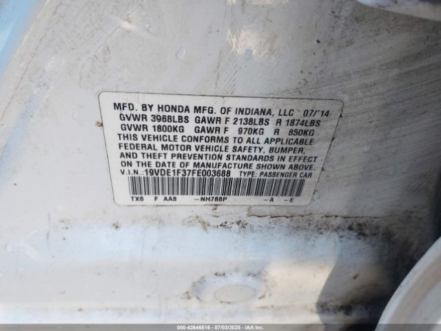 2015 ACURA ILX 19VDE1F37FE003688 Photo 8