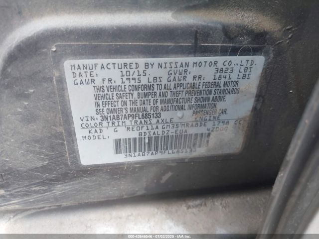 2015 NISSAN SENTRA 3N1AB7AP9FL685133 Photo 8