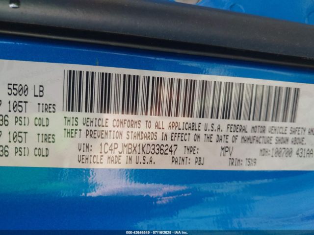 2019 JEEP CHEROKEE 1C4PJMBX1KD336247 Photo 8