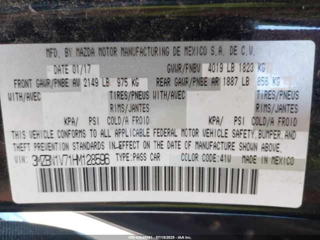 2017 MAZDA MAZDA3 3MZBN1V71HM128596 Photo 8