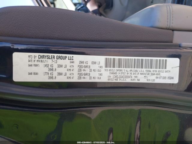 2013 DODGE DURANGO 1C4RDJDG4DC693474 Photo 8