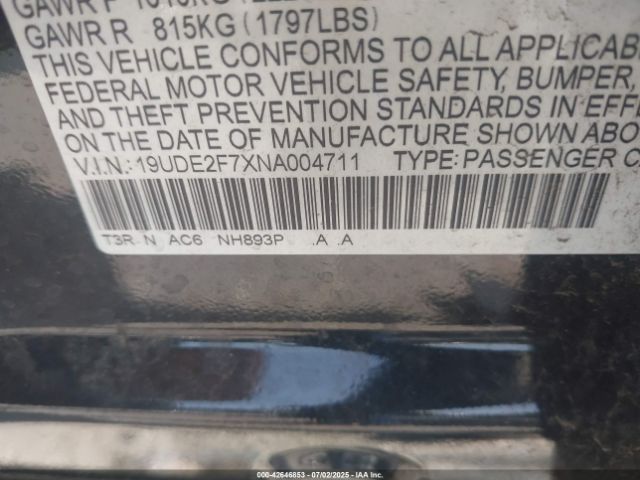 2022 ACURA ILX 19UDE2F7XNA004711 Photo 8
