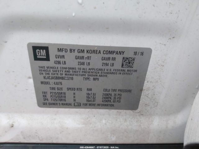 2017 BUICK ENCORE KL4CJASB8HB055210 Photo 8