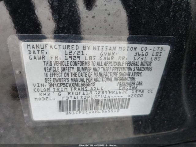 2021 NISSAN KICKS 3N1CP5CVXML565512 Photo 8