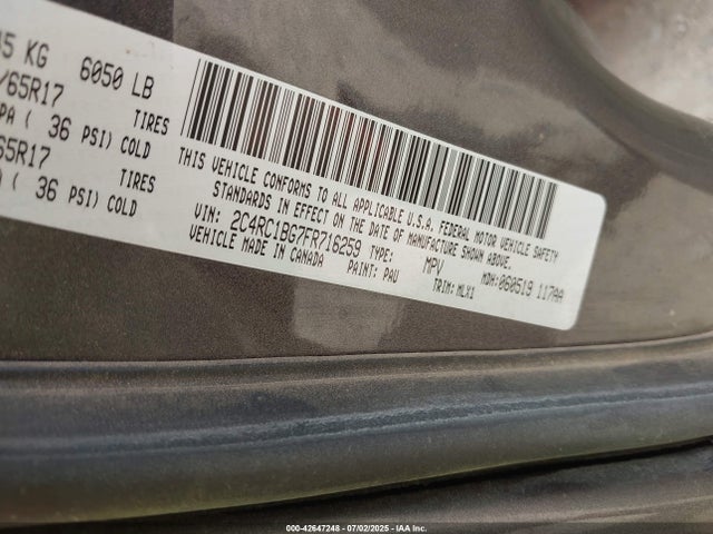 2C4RC1BG7FR716259 Chrysler Town and Country
